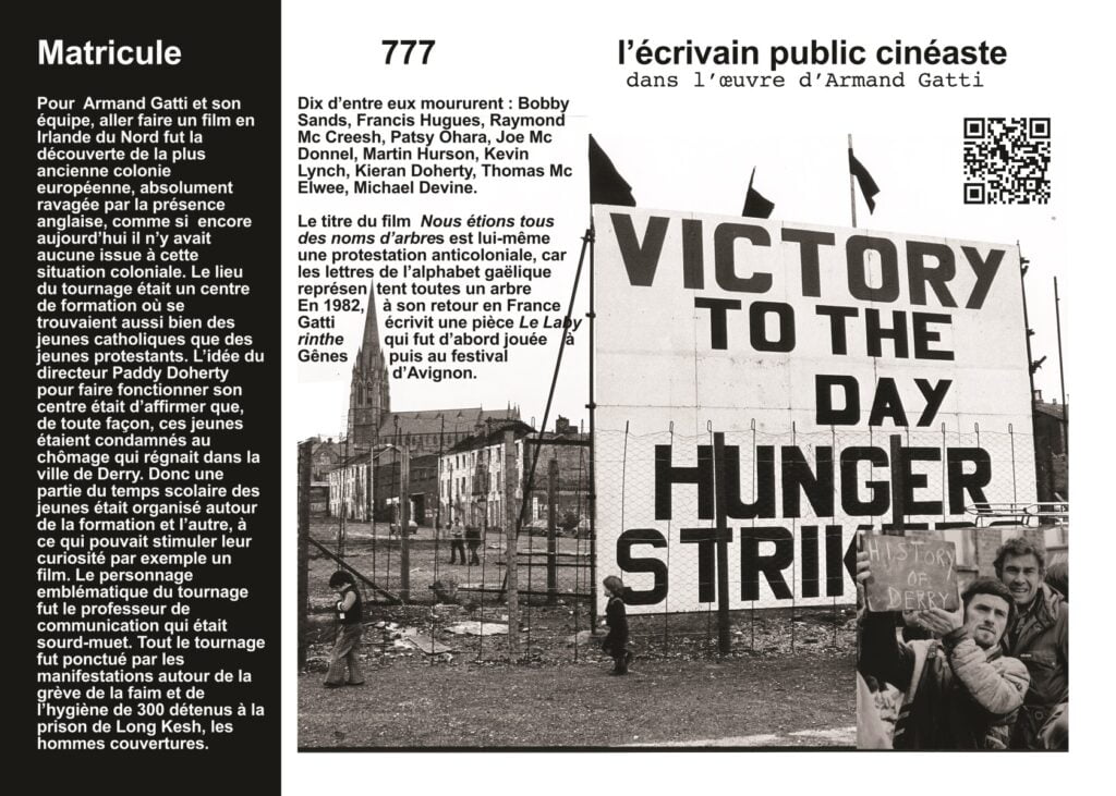 Matricule Écrivain public / Cinéaste #1