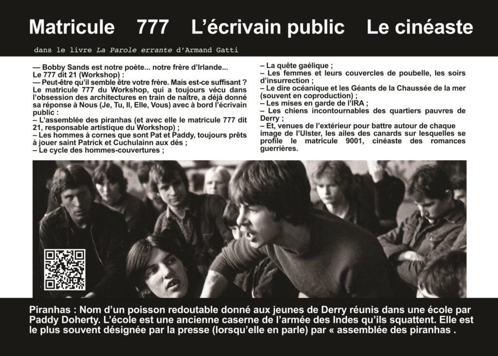 Matricule Écrivain public / Cinéaste #2