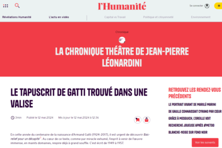 L'Humanité, 12 mai 2024